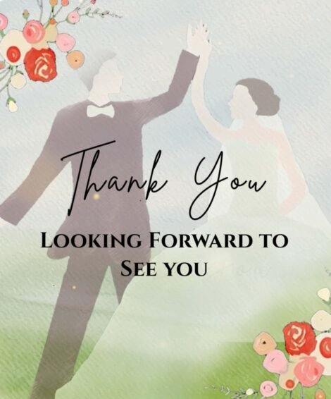 Dancing Floral Wedding Invitation