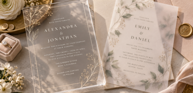 Acrylic, Vellum & Beyond: Is a “Not-Paper” Invitation Right for You?