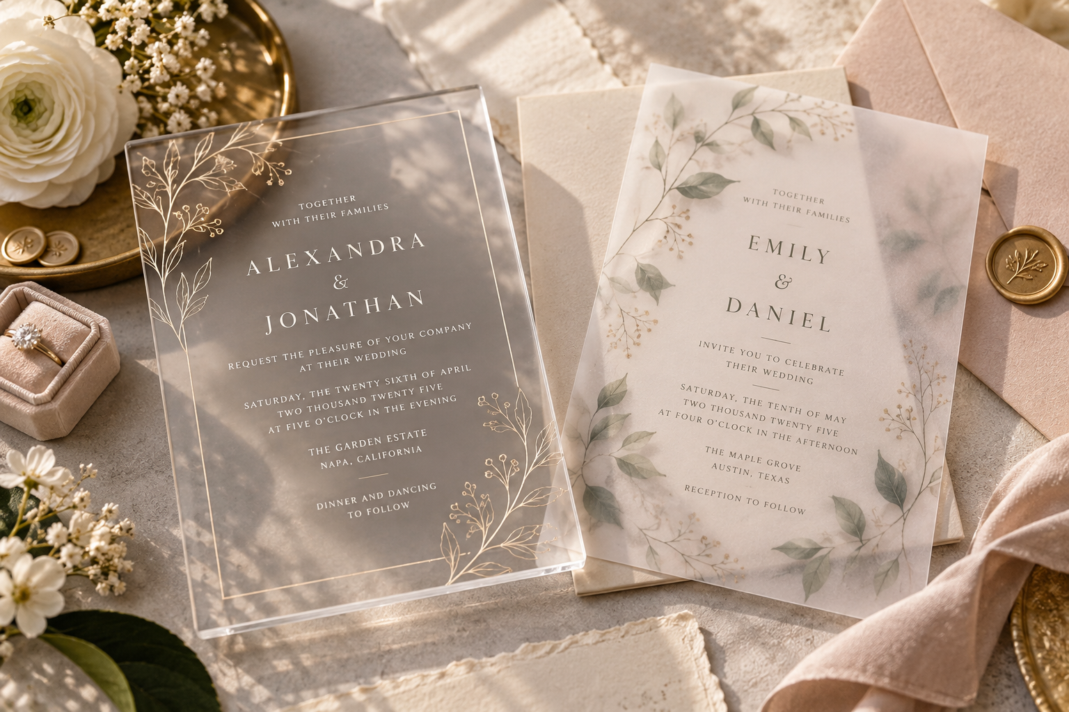 Acrylic, Vellum & Beyond: Is a “Not-Paper” Invitation Right for You?