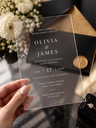 Acrylic Vellum invitation